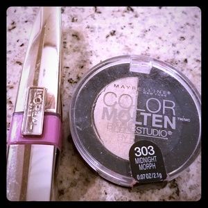 L'oreal  lip stain & Maybelline shadows-2 items